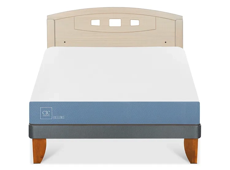 JUEGO DE DORMITORIO CIC CAMA EUROPEA EXCELLENCE BN 2 PLAZAS + RESPALDO GALES ALPINO - 1