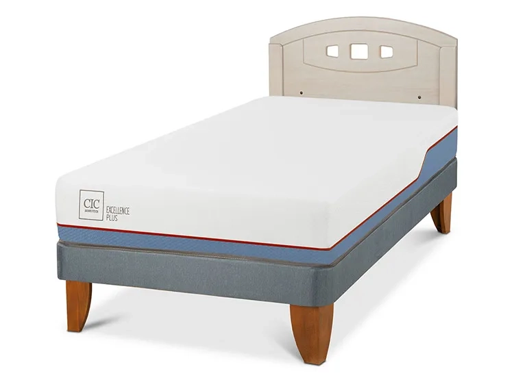 JUEGO DE DORMITORIO CIC CAMA EUROPEA EXCELLENCE PLUS 1.5 PLAZAS + RESPALDO GALE ALPINO - 2