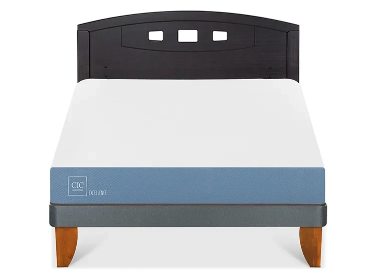 JUEGO DE DORMITORIO CIC CAMA EUROPEA EXCELLENCE PLUS BN 2 PLAZAS + RESPALDO GALES NEGRO - 1