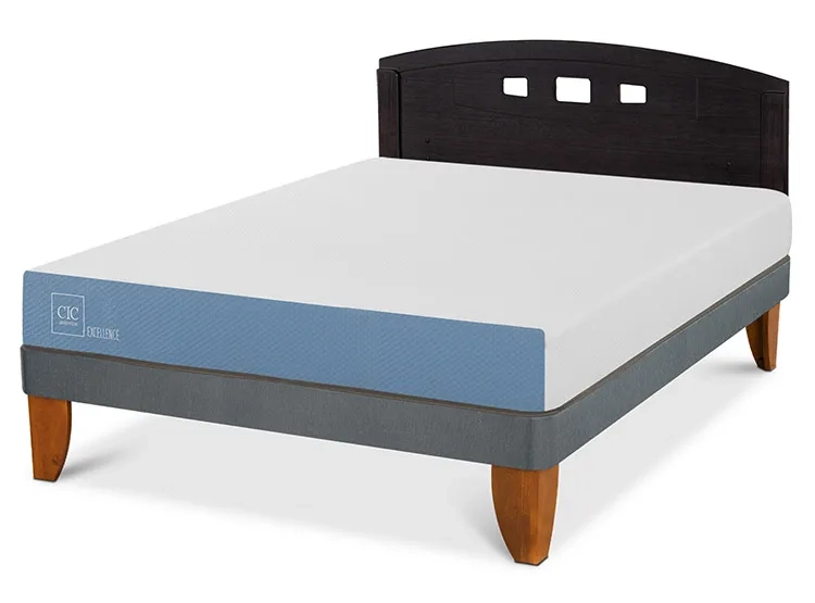 JUEGO DE DORMITORIO CIC CAMA EUROPEA EXCELLENCE PLUS BN 2 PLAZAS + RESPALDO GALES NEGRO - 2