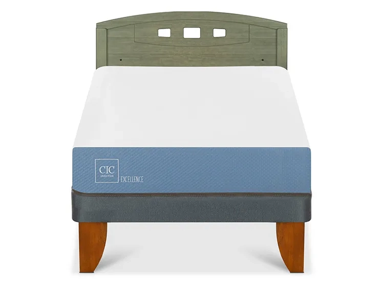 JUEGO DE DORMITORIO CIC CAMA EUROPEA EXCELLENCE 1.5 PLAZAS + RESPALDO GALES OLIVO - 1