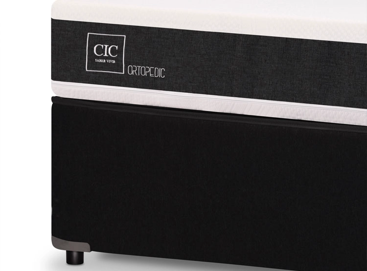 JUEGO DE DORMITORIO CIC CAMA DIVAN ORTOPEDIC 1.5 PLAZAS NEGRO + RESPALDO GALES OLIVO - 3
