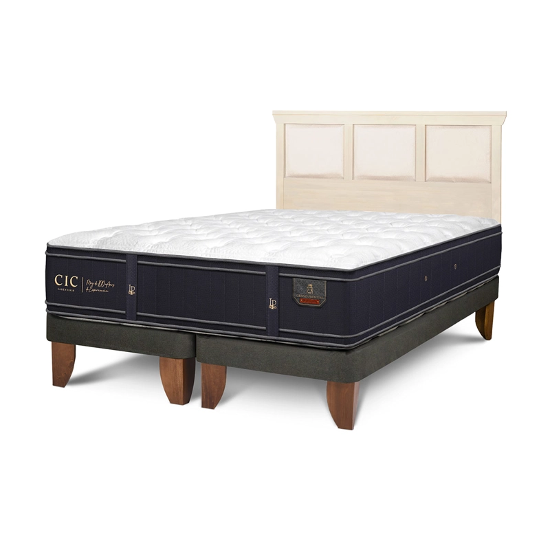 JUEGO DE DORMITORIO CIC CAMA EUROPEA GRAND PREMIUM KING + RESPALDO TORINO ALPINO - 2