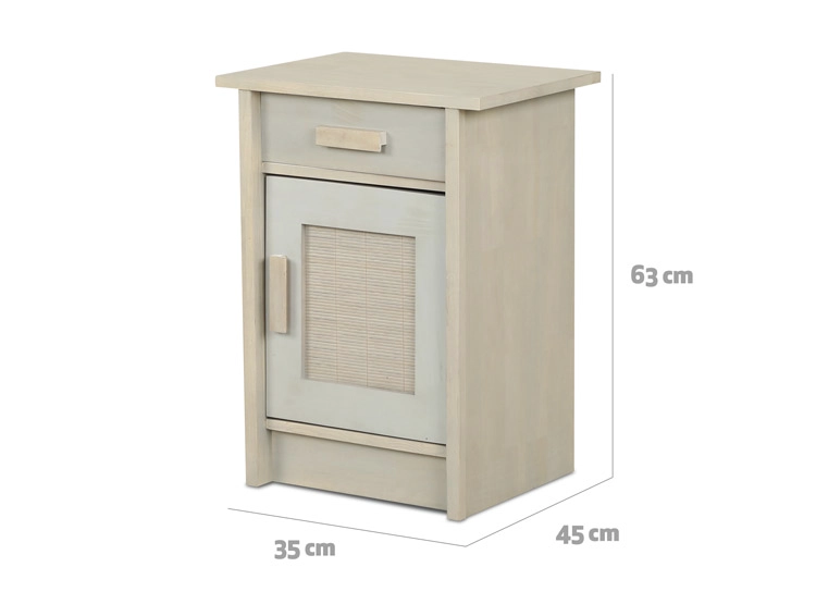 VELADOR CIC MILÁN DERECHO ALPINO MADERA 1 PUERTA 1 CAJÓN CAFÉ CLARO - 3