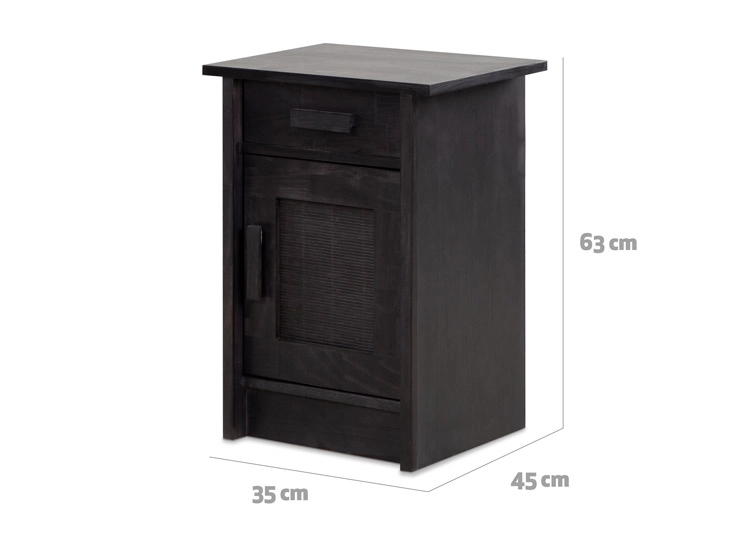 VELADOR CIC MILÁN DERECHO MADERA 1 PUERTA 1 CAJÓN NEGRO - 3