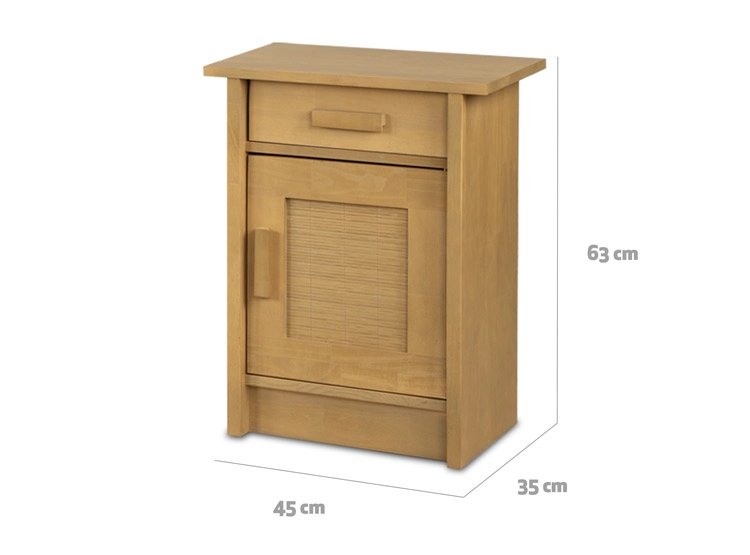 VELADOR CIC MILÁN IZQUIERDO MADERA 1 PUERTA 1 CAJÓN MOSTAZA - 3