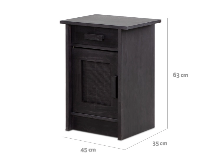 VELADOR CIC MILÁN IZQUIERDO MADERA 1 PUERTA 1 CAJÓN NEGRO - 3