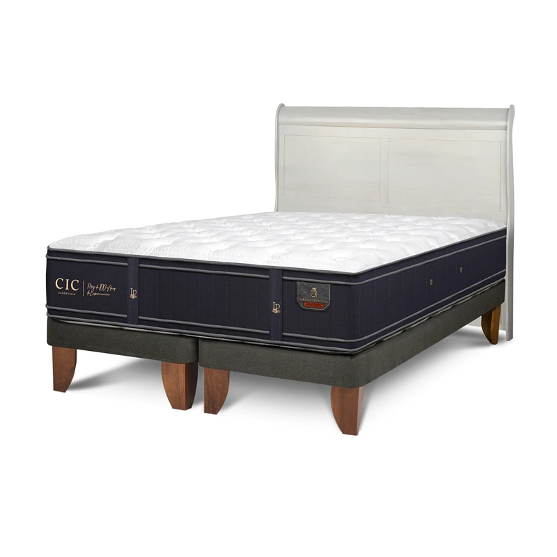 JUEGO DE DORMITORIO CIC CAMA EUROPEA GRAND PREMIUM KING + RESPALDO MIRO ALPINO - 2