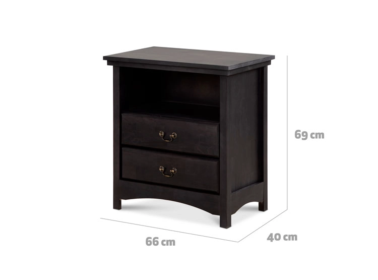 VELADOR CIC INDO MADERA 2 CAJONES NEGRO - 3
