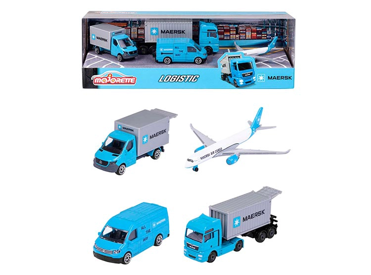 SET MAJORETTE MAERSK 4 PIECES GIFTPACK
