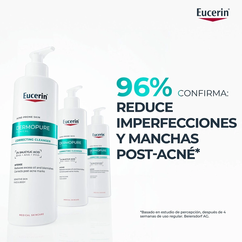 GEL LIMPIADOR CONCENTRADO EUCERIN DERMOPURE TRIPLE EFECTO PIEL GRASA Y/O CON TENDENCIA ACNÉICA 150 ML - 4