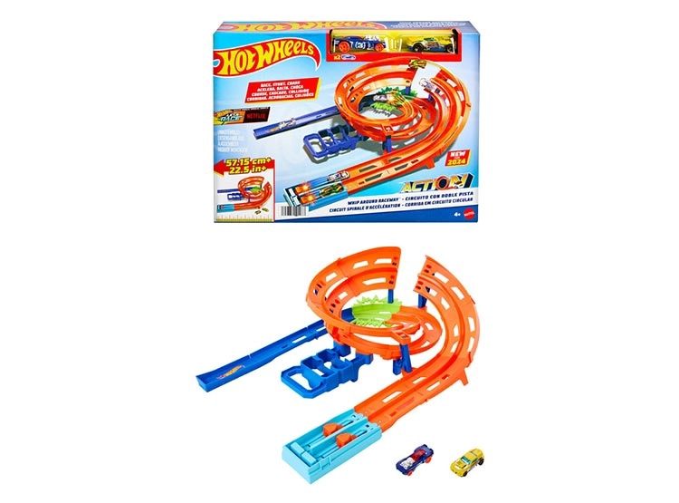PISTA DE JUGUETE HOT WHEELS CIRCUITO GIRO VELOZ
