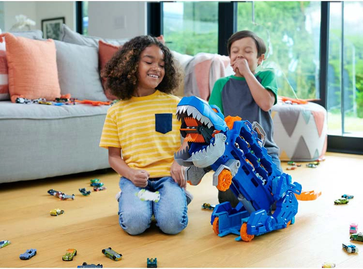 PISTA DE JUGUETE HOT WHEELS SUPER REMOLQUE T-REX - 5
