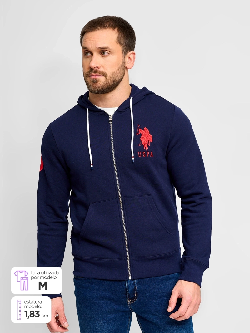 POLERÓN HOMBRE US POLO ASSN FULL ZIPPER - 1