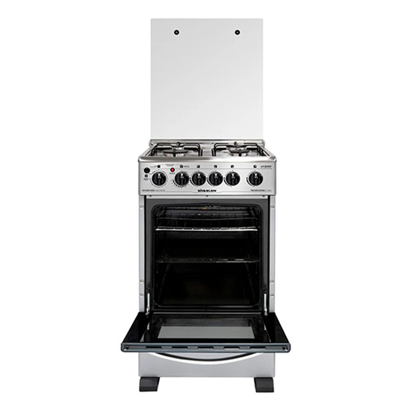 COCINA A GAS SINDELEN CH-540NI HÍBRIDA 4 PLATOS HORNO ELÉCTRICO ACERO - 2