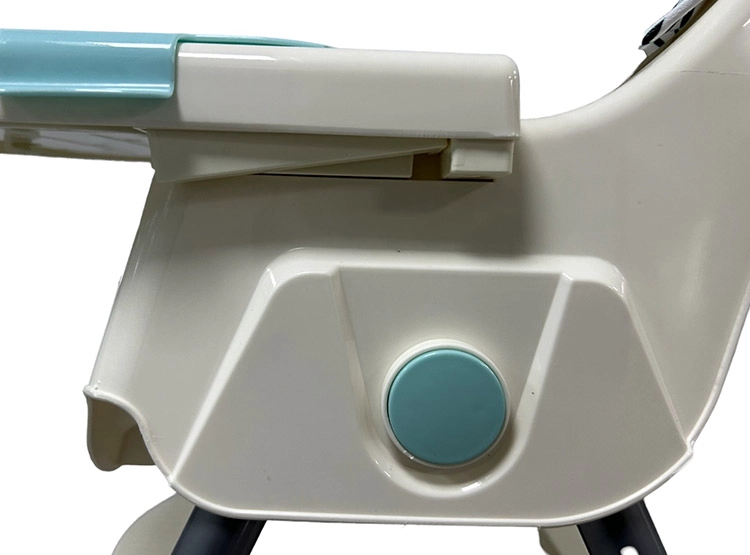 SILLA DE COMER BEBE STEPS PLEGABLE CON RUEDAS ROSADA - 8