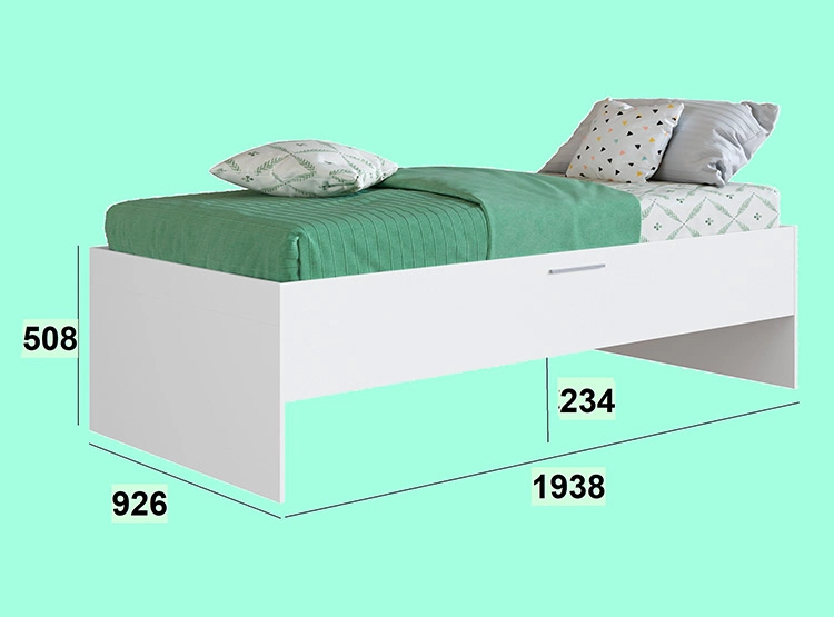 CAMA KIDSCOOL ISRAEL BAÚL BLANCA 1 PLAZA BLANCO - 3