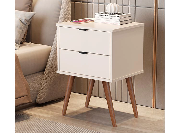 VELADOR BE DESIGN LUXOR 2 CAJONES PERLA GRIS CLARO - 4