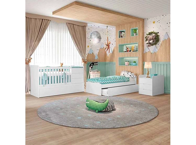 CUNA KIDSCOOL CLEO MULTIFUNCIONAL BLANCO - 6