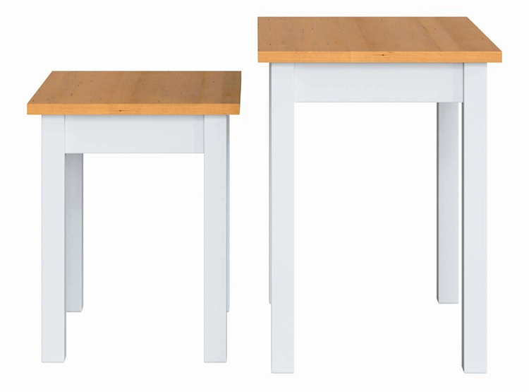 SET 2 MESAS DE CENTRO BE DESIGN LUSLOW BLANCO 56 X 40 CM - 2