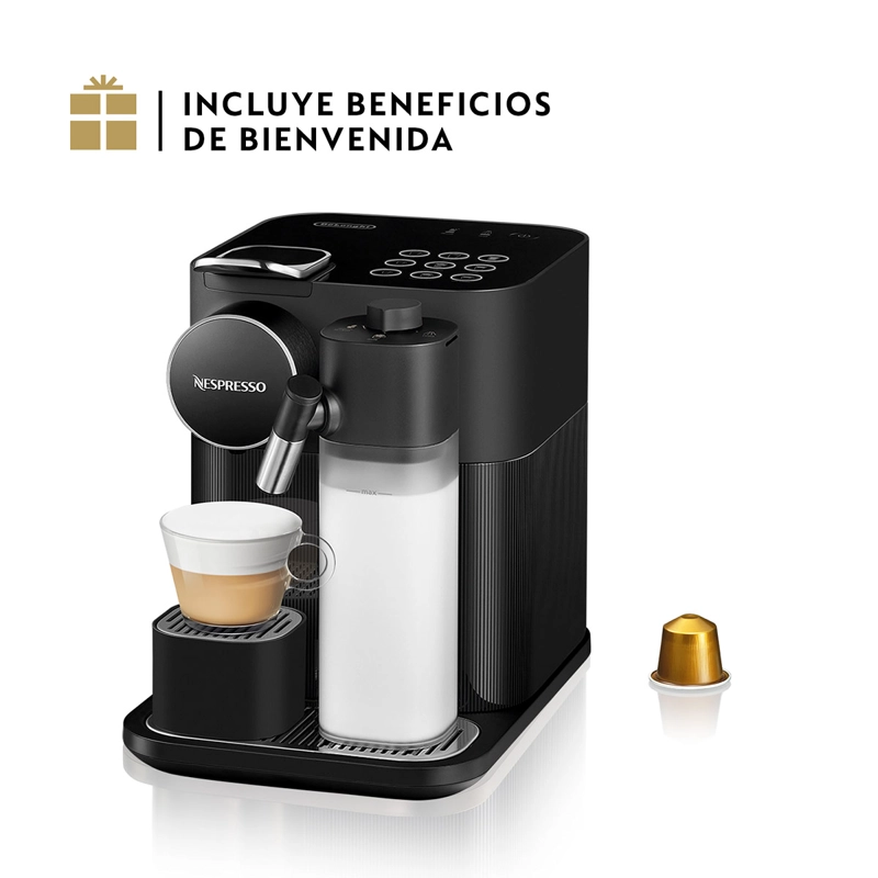 CAFETERA NESPRESSO CÁPSULA GRAN LATTISSIMA NEGRA