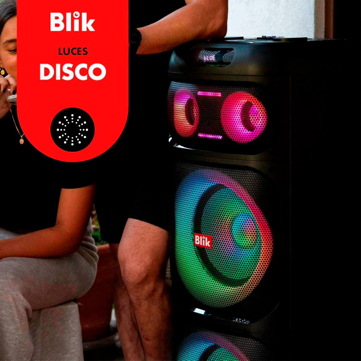 PARLANTE BLUETOOTH KARAOKE CON MICRÓFONO BLIK LIGHTUP700 - 8