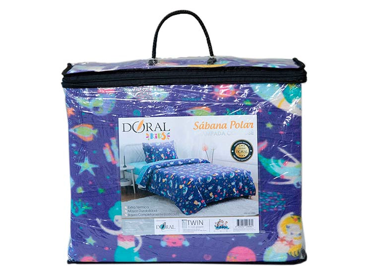 JUEGO DE SABANAS DORAL POLAR INFANTIL SIRENAS 1.5 PL - 3