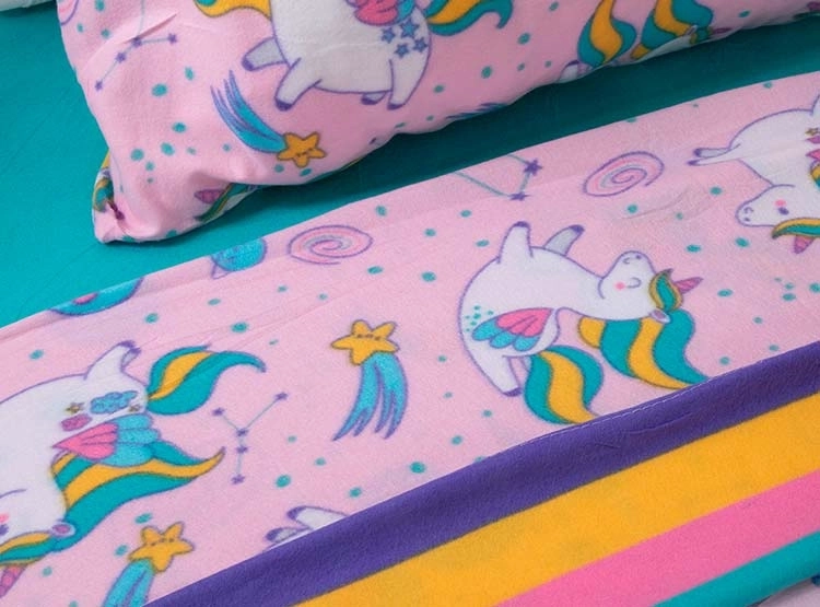 JUEGO DE SABANAS DORAL POLAR INFANTIL UNICORNIO 1.5 PL - 2