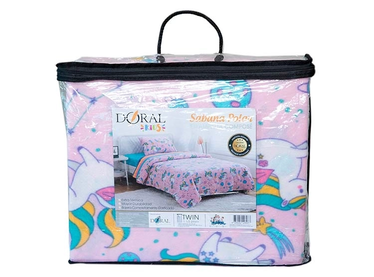 JUEGO DE SABANAS DORAL POLAR INFANTIL UNICORNIO 1.5 PL - 3