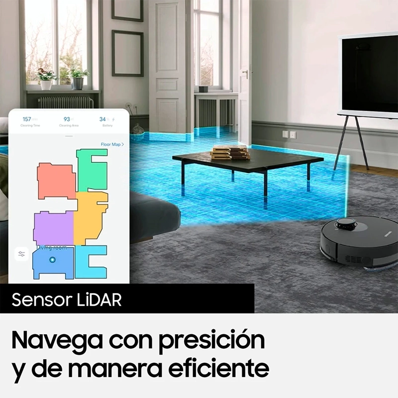 ROBOT ASPIRADORA SAMSUNG INALÁMBRICA POWERBOT-S SENSOR LIDAR - 6