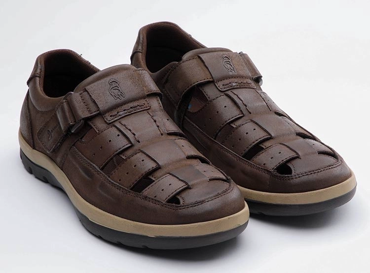 SANDALIAS CUERO HOMBRE JARMAN CAFE HKD1210 - 2