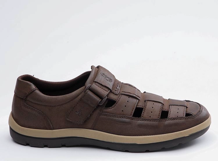 SANDALIAS CUERO HOMBRE JARMAN CAFE HKD1210
