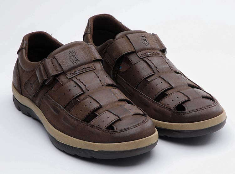 SANDALIAS CUERO HOMBRE JARMAN CAFE HKD1210 - 2