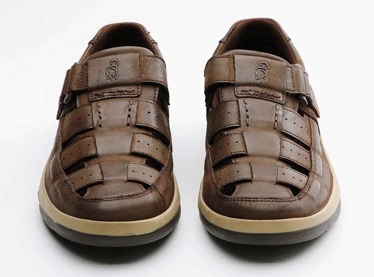 SANDALIAS CUERO HOMBRE JARMAN CAFE HKD1210 - 3