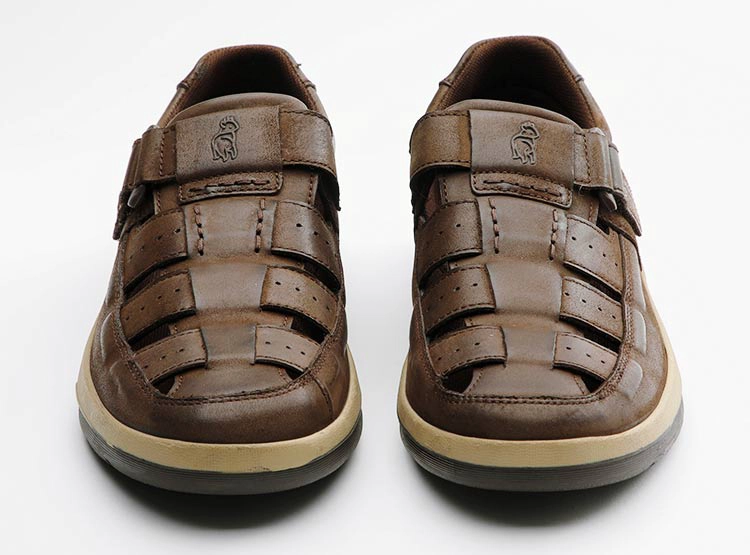 SANDALIAS CUERO HOMBRE JARMAN CAFE HKD1210 - 3
