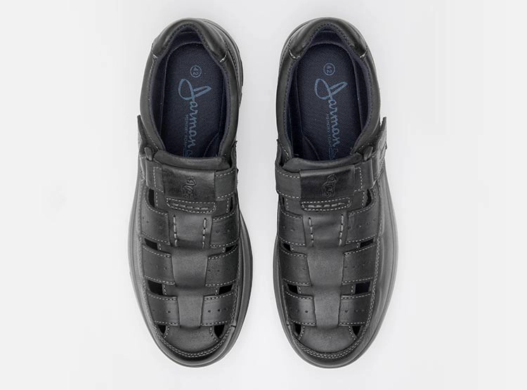 SANDALIAS CUERO HOMBRE JARMAN GRIS HKD1210 - 4