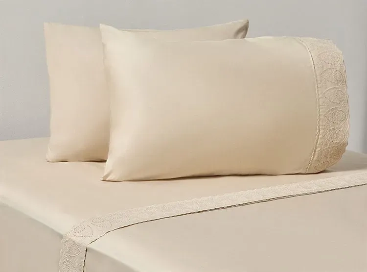 JUEGO DE SÁBANAS RIPLEY HOME NEW BORODERIE LISO 180 HILOS KING TAUPE - 2