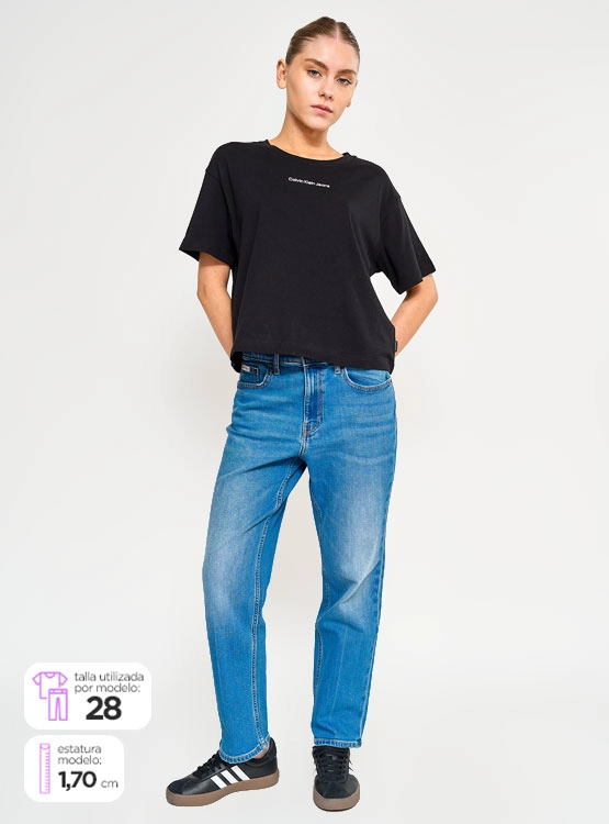 JEANS ALGODÓN STRAIGHT MUJER CALVIN KLEIN - 1