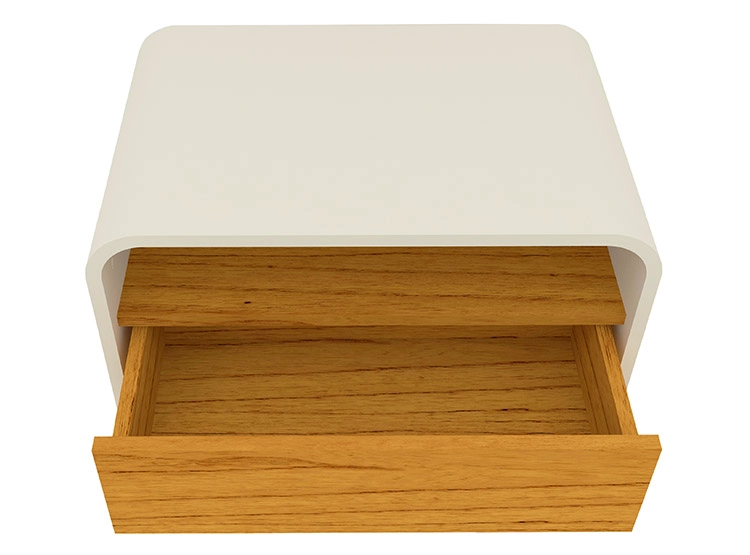SET DE MUEBLES DECOCASA RESPALDO INNOVA LED NATURAL OFF WHITE 2 PLAZAS CAFÉ CLARO + VELADORES - 7