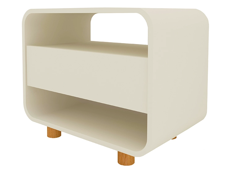 SET DE MUEBLES DECOCASA RESPALDO INNOVA LED OFF WHITE 2 PLAZAS BLANCO + VELADORES - 5