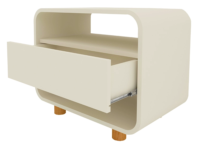 SET DE MUEBLES DECOCASA RESPALDO INNOVA LED OFF WHITE 2 PLAZAS BLANCO + VELADORES - 6