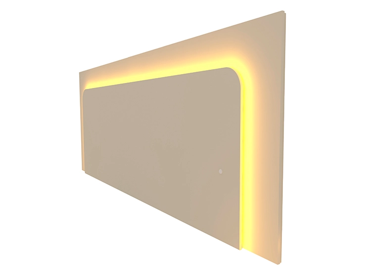 SET DE MUEBLES DECOCASA RESPALDO INNOVA LED OFF WHITE 2 PLAZAS BLANCO + VELADORES - 9