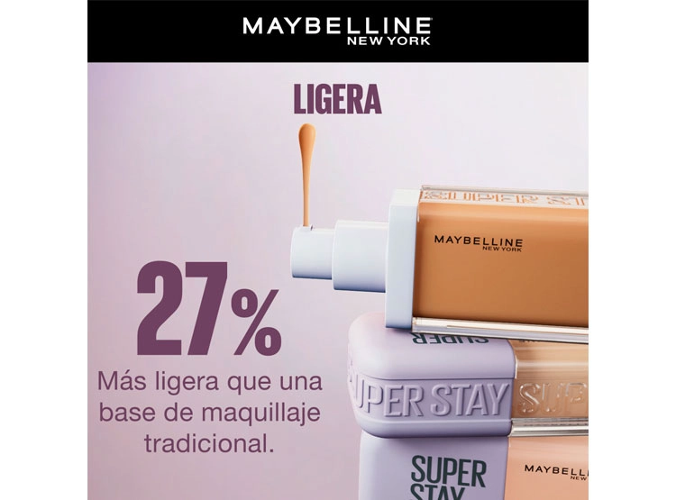 BASE DE MAQUILLAJE MAYBELLINE SUPERSTAY NEW YORK LUMI MATTE SPF 15 WATERPROOF 35 ML - 4