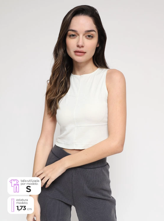 POLERA SIN MANGAS ALGODÓN MUJER CALVIN KLEIN - 1