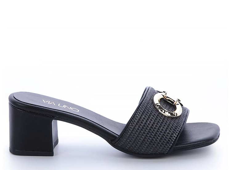 SANDALIAS MUJER VIA UNO NEGRO 22532613 - 1
