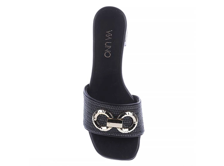 SANDALIAS MUJER VIA UNO NEGRO 22532613 - 4
