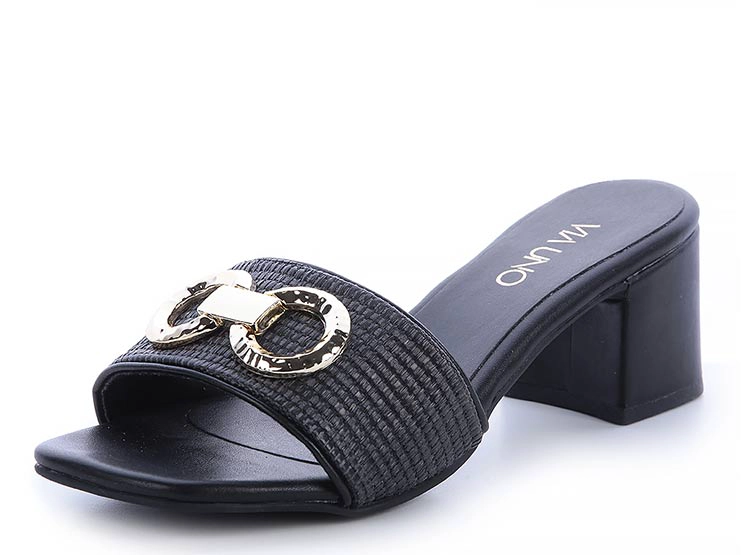 SANDALIAS MUJER VIA UNO NEGRO 22532613 - 2