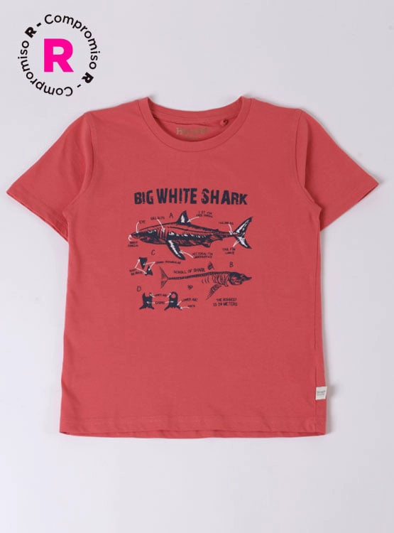 POLERA MANGA CORTA ALGODÓN NIÑO HARVEST