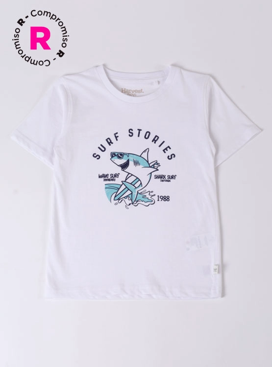 POLERA MANGA CORTA ALGODÓN NIÑO HARVEST - 1