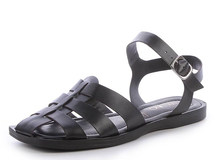 SANDALIAS MUJER VIA UNO NEGRO 22501626 - 2